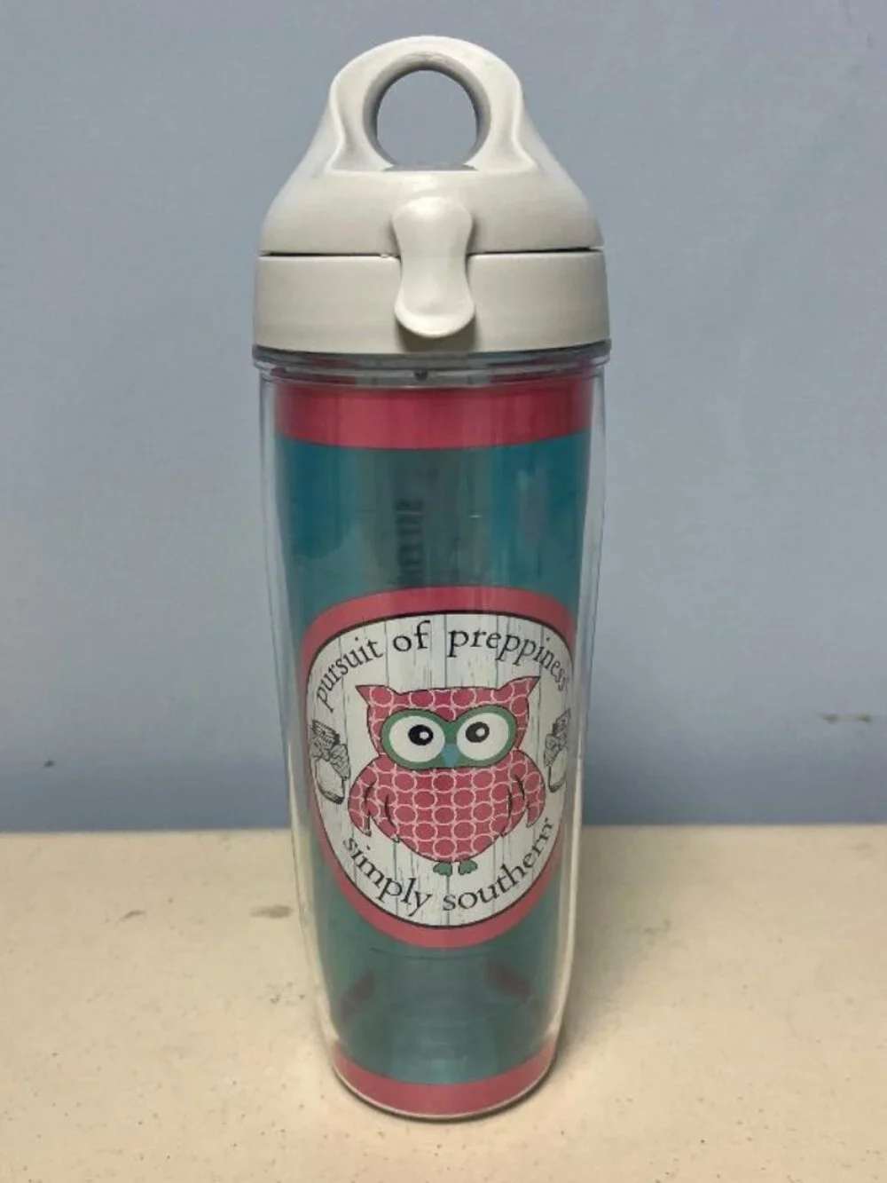 Tervis Simply Southern Preppy Owl 24 oz. Water Bottle with Lid